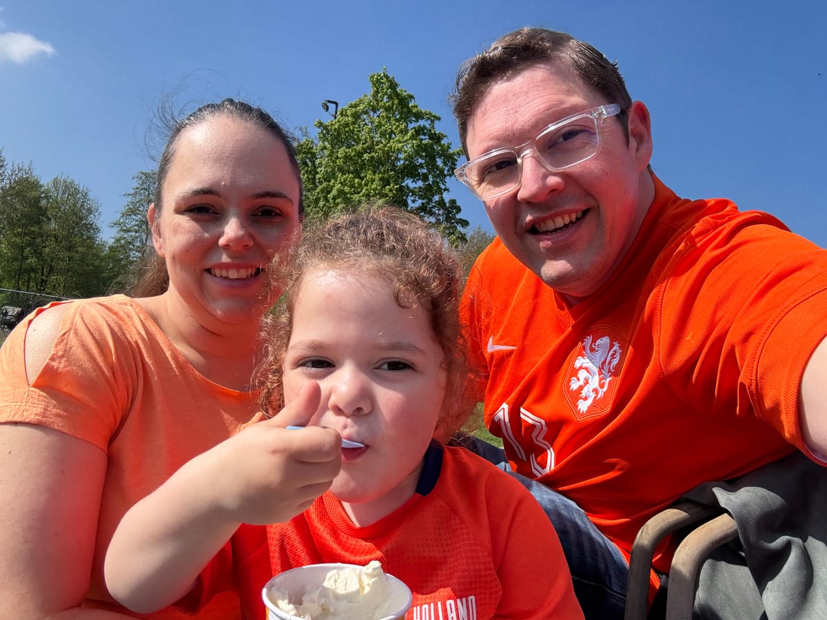 Koningsdag. Genieten, zonder schuldgevoel.